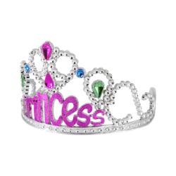 Korona Diadem Princess z Kamieniami Fuksja