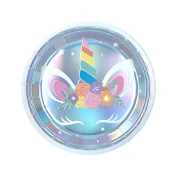 Zestaw kubeczki i talerzyki naczynia jednorazowe jednorożec