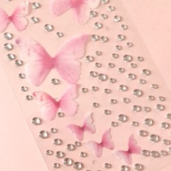 Naklejki kryształki motylki FaceGem