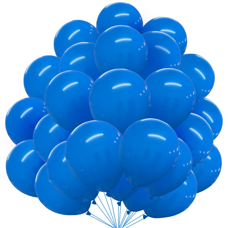 Balony lateksowe gładkie niebieskie 12" 30cm