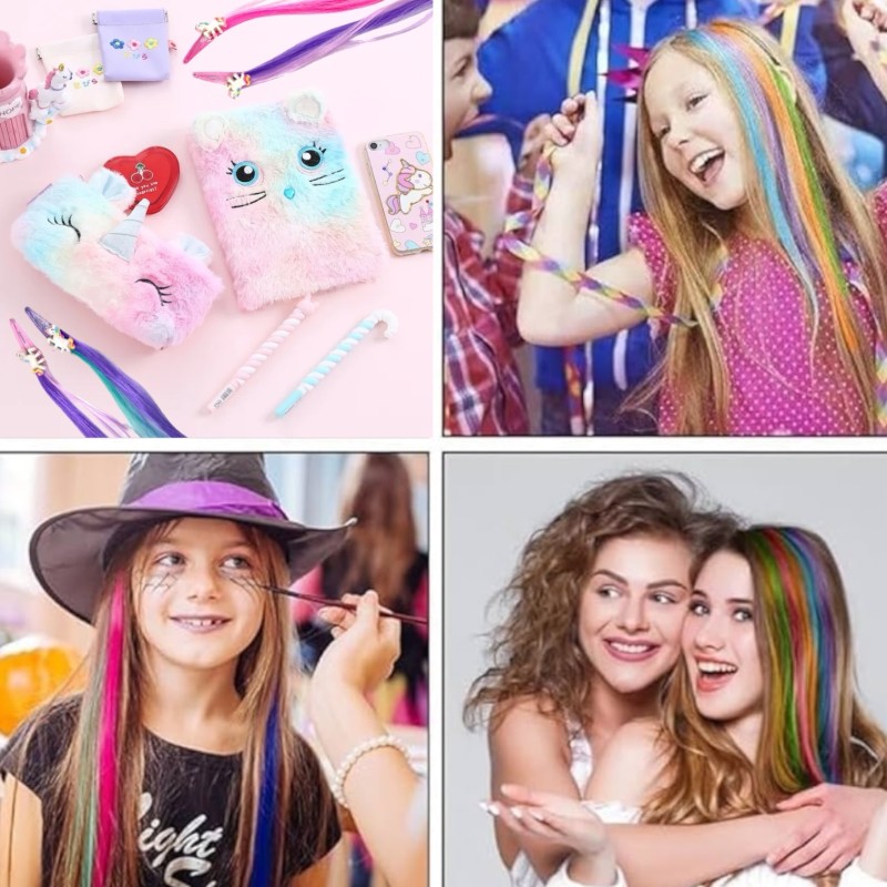 Spinka kolorowe włosy Jednorożec