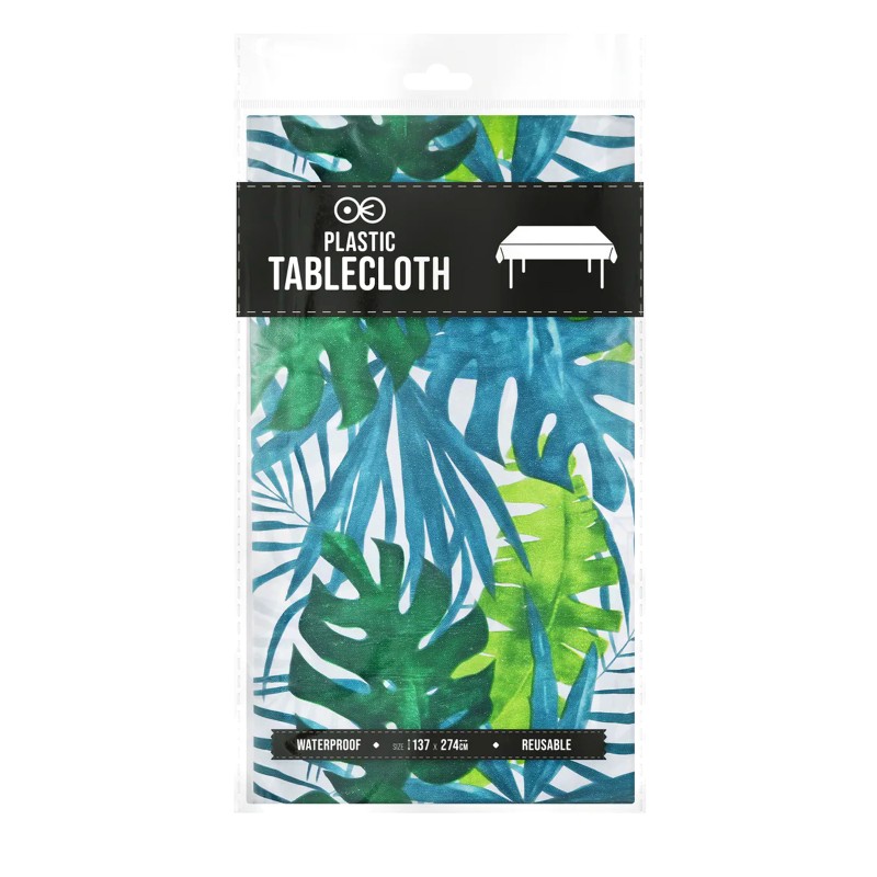 Obrus Aloha Monstera w zielone liście 137x274cm