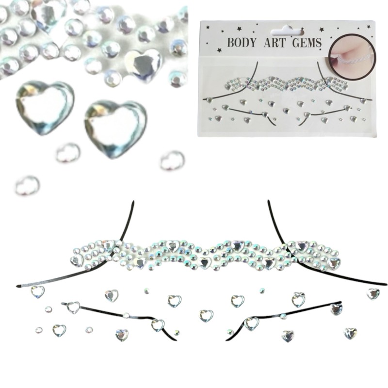 Kryształki Naklejki Tatuaż Diamentowy Hoker na szyję FaceGem