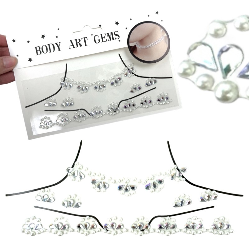 Kryształki Naklejki Tatuaż Diamentowy Hoker na szyję FaceGem