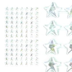 Naklejki kryształki HQ gwiazdki holo DIY