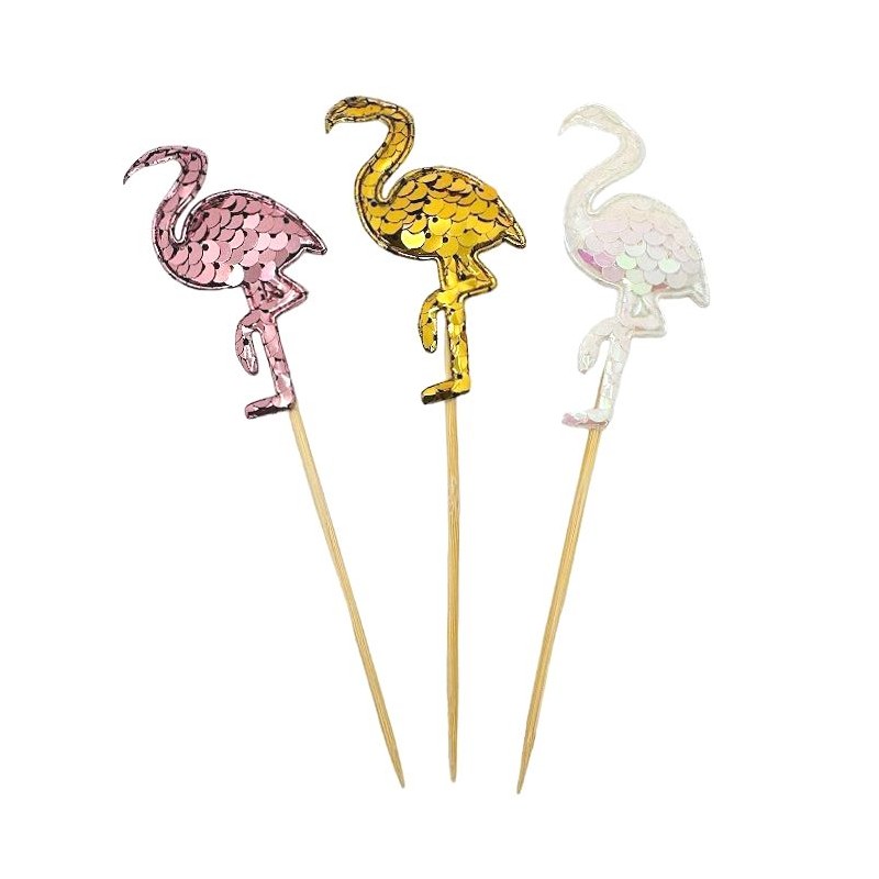 Topper Flaming Pikery Dekoracja Tortu Aloha 3 sztuki