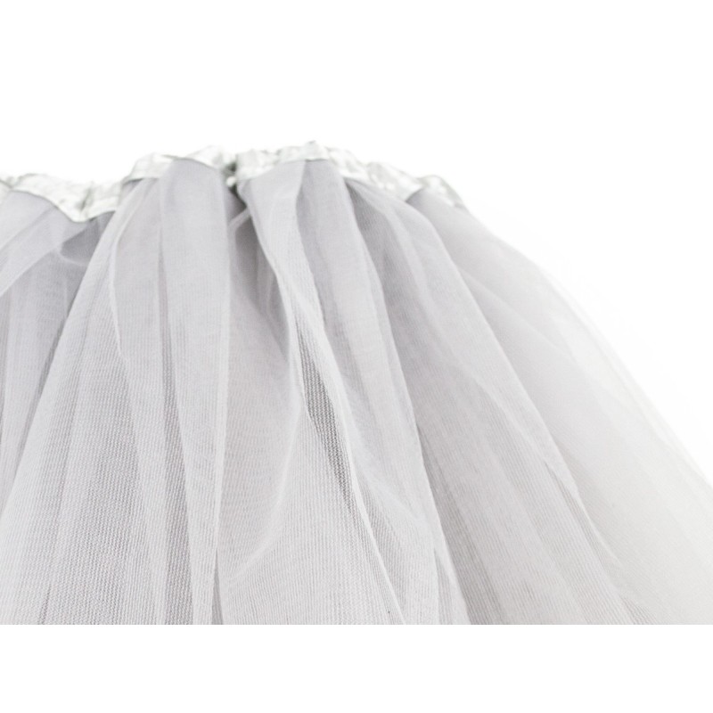 Szara spódniczka w stylu tutu. Trzy warstwy tiulu.