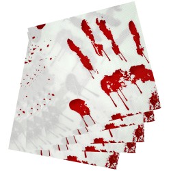 Serwetki Krwawa Dłoń Halloween Krew papierowe 12szt