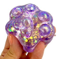 Gniotek Sensoryczny GEL KOTEK Kocia Łapka brokatowy