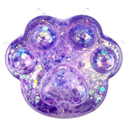 Gniotek Sensoryczny GEL KOTEK Kocia Łapka brokatowy