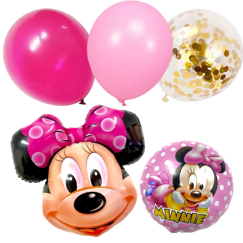 Zestaw balonów urodzinowych Minnie Mini Myszka
