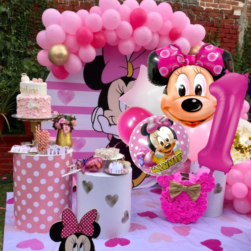 Zestaw balonów urodzinowych Minnie Mini Myszka