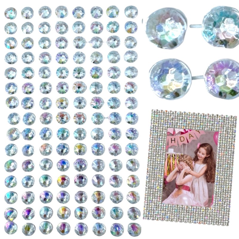 Kryształki Samoprzylepne DIY HOLO 7mm 120 szt.