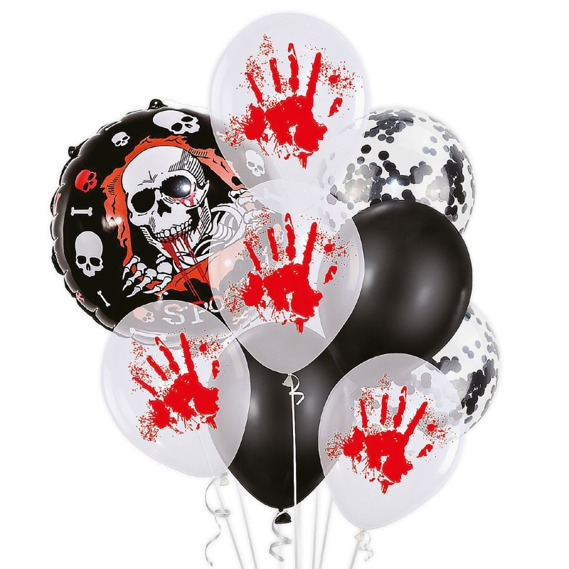 Zestaw Balonów Halloween Krwawa dłoń 9 szt