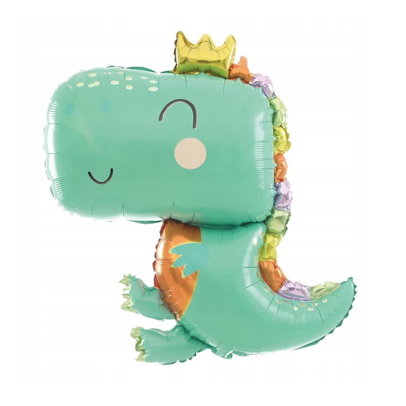 Zestaw balonów Dino Uśmiechnięty Dinozaur z cyfrą Smok