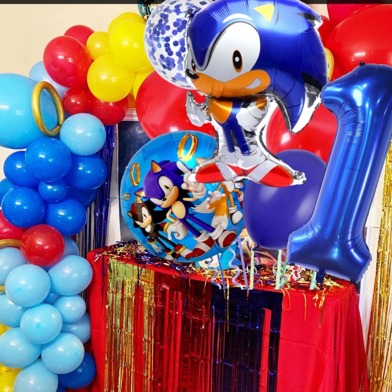 Zestaw balonów Z Niebieską Cyfrą Sonic