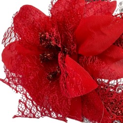 Koronkowa Maska Wenecka z Kwiatem Karnawał