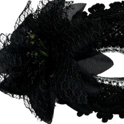 Koronkowa Maska Wenecka z Kwiatem Karnawał