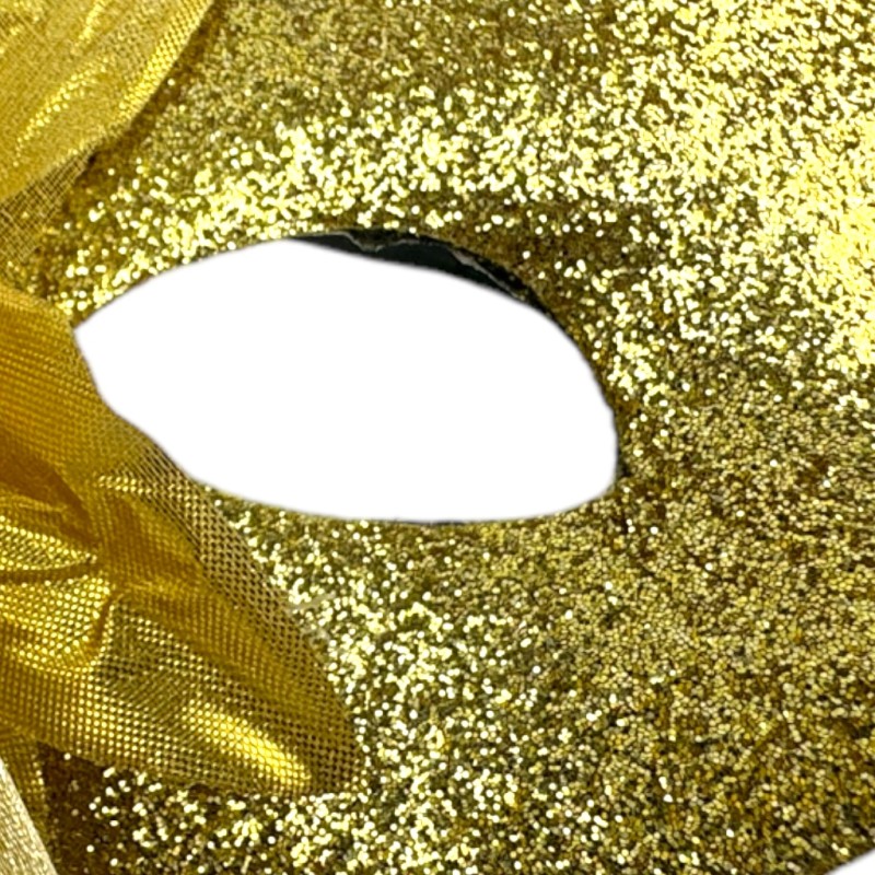 Maska Wenecka Karnawałowa z Brokatem i Piórami