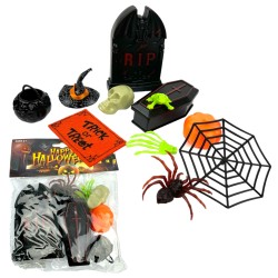 Zestaw Dekoracji i Gadżetów Halloween Miniaturki