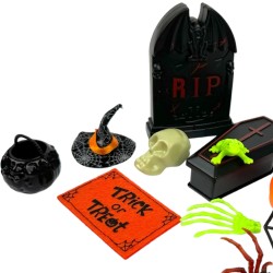 Zestaw Dekoracji i Gadżetów Halloween Miniaturki