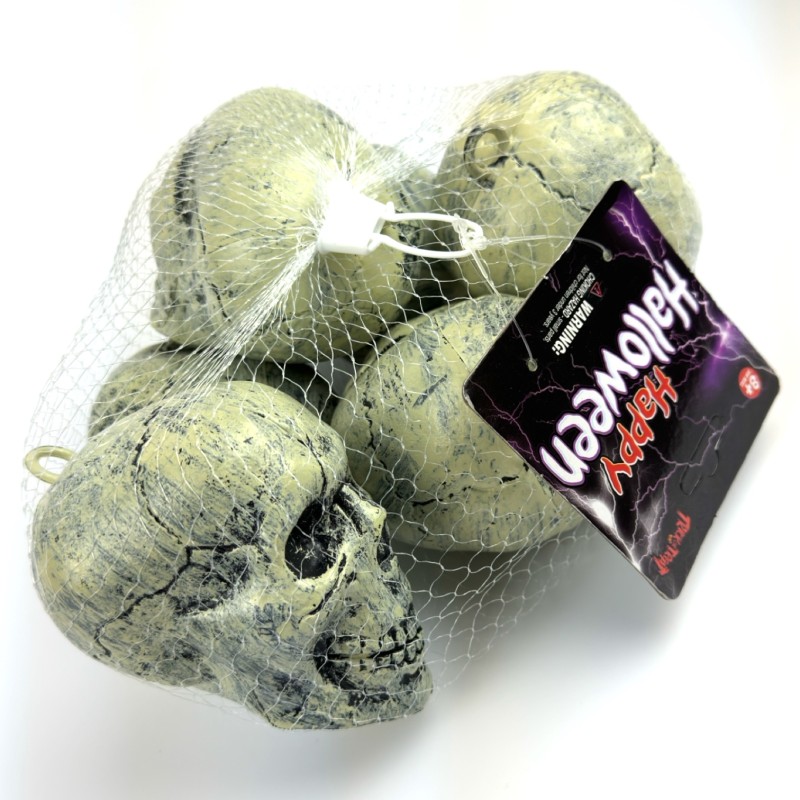 Dekoracja Halloween Czaszki 6szt. Czaszka
