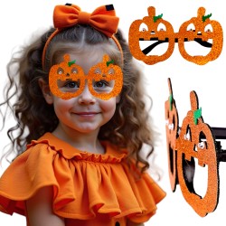 Halloween Okulary z Dyniami Dynia Ruchome oczy