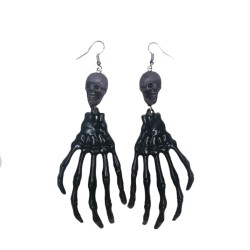 Kolczyki rączka kościotrupa Halloween