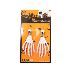 Kolczyki rączka kościotrupa Halloween