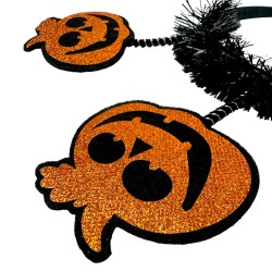 Halloween opaska z dwoma pomarańczowymi dyniami