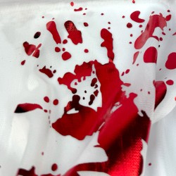 Krwawa Dłoń Biała Peleryna Rzeźnika Halloween Krew