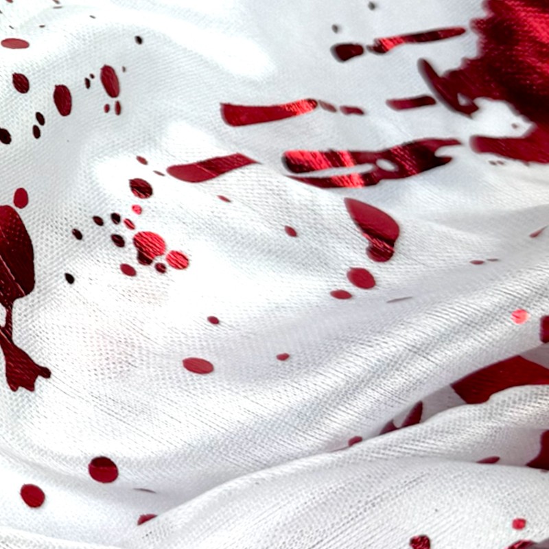 Krwawa Dłoń Biała Peleryna Rzeźnika Halloween Krew