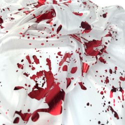 Krwawa Dłoń Biała Peleryna Rzeźnika Halloween Krew