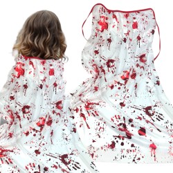 Krwawa Dłoń Biała Peleryna Rzeźnika Halloween Krew