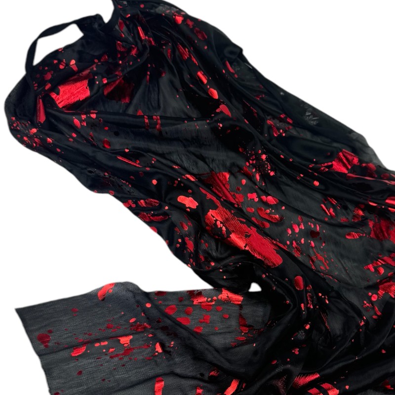 Krwawa Dłoń Czarna Peleryna Rzeźnika Halloween Krew