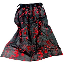 Krwawa Dłoń Czarna Peleryna Rzeźnika Halloween Krew