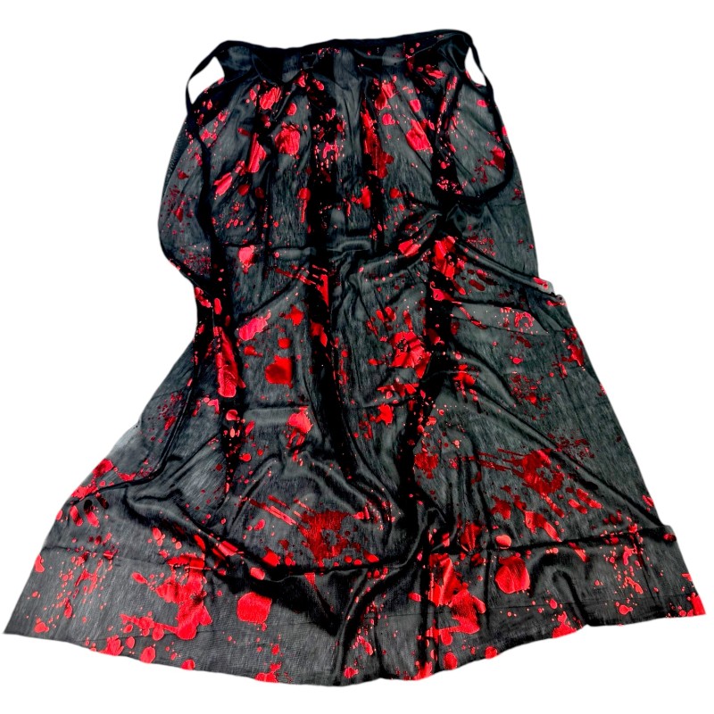 Krwawa Dłoń Czarna Peleryna Rzeźnika Halloween Krew