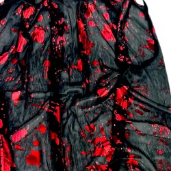 Krwawa Dłoń Czarna Peleryna Rzeźnika Halloween Krew