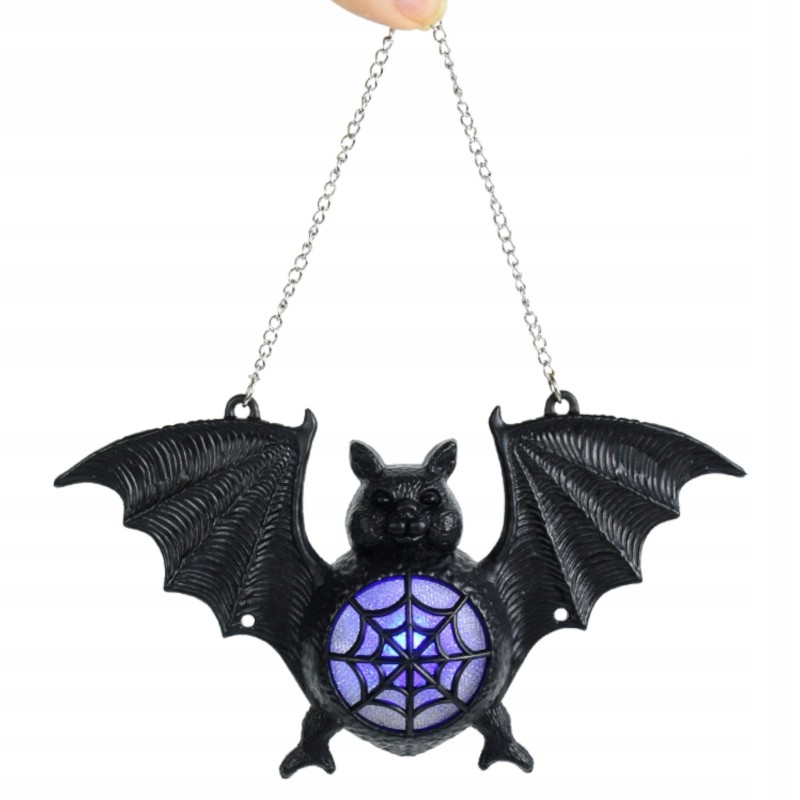 Nietoperz Halloween LED lampka świecący zawieszka dekoracja
