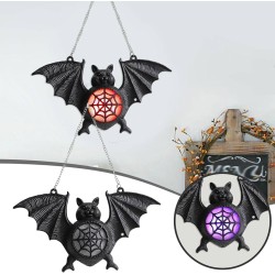 Nietoperz Halloween LED lampka świecący zawieszka dekoracja