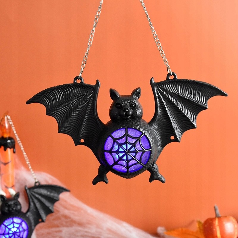Nietoperz Halloween LED lampka świecący zawieszka dekoracja