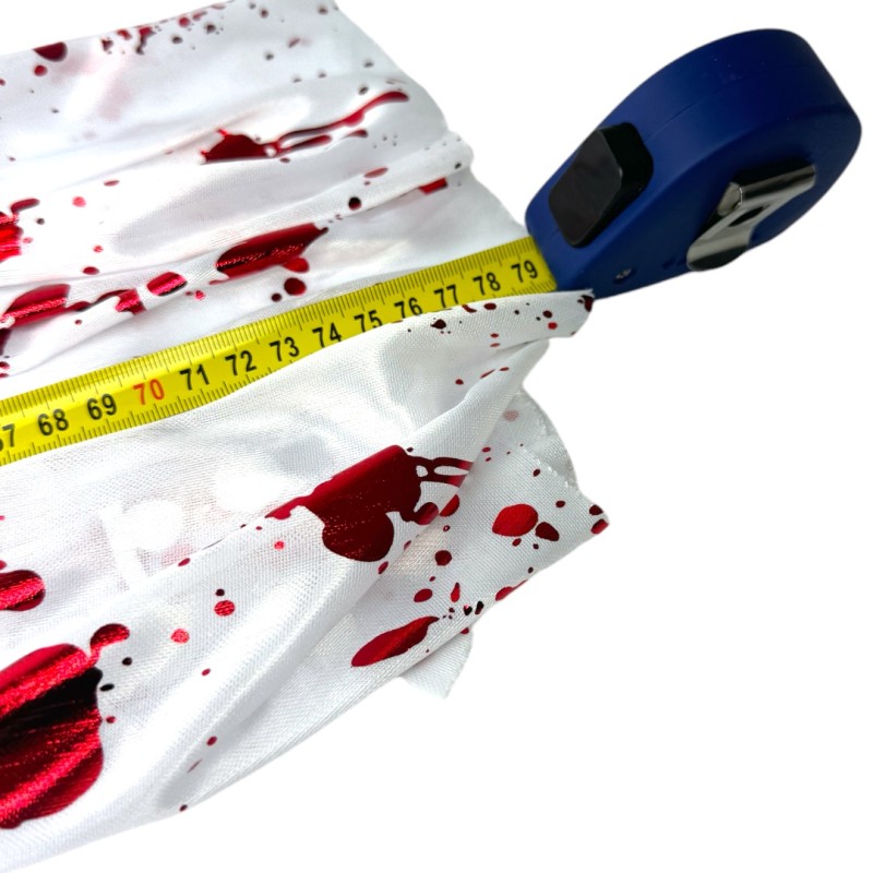 Krwawa Dłoń Biała Peleryna Rzeźnika Halloween Krew