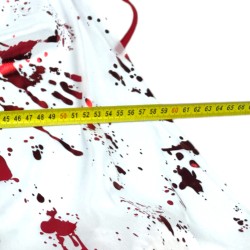 Krwawa Dłoń Biała Peleryna Rzeźnika Halloween Krew