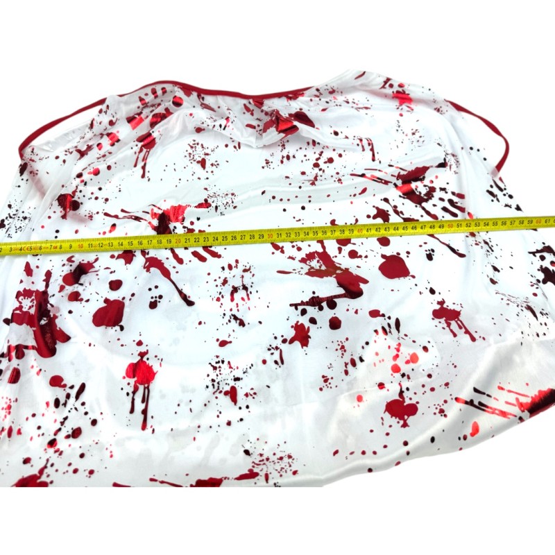 Krwawa Dłoń Biała Peleryna Rzeźnika Halloween Krew