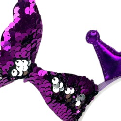 Opaska Syrenka z Ogonem i Koroną Fioletowa