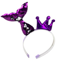 Opaska Syrenka z Ogonem i Koroną Fioletowa