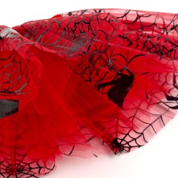 Spódniczka TUTU tiulowa czerwona Halloween pajęczyna