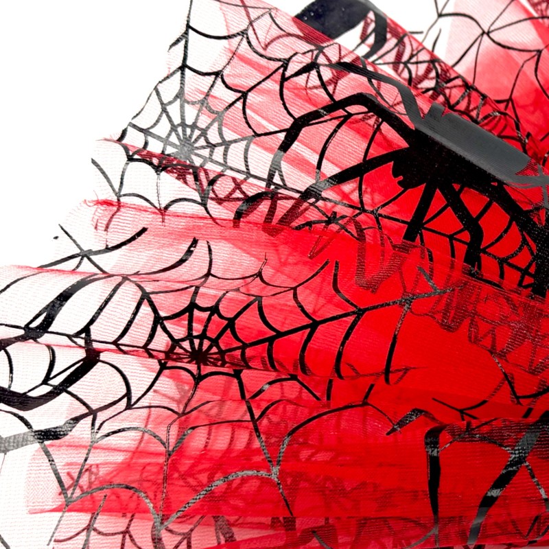 Spódniczka TUTU tiulowa czerwona Halloween pajęczyna