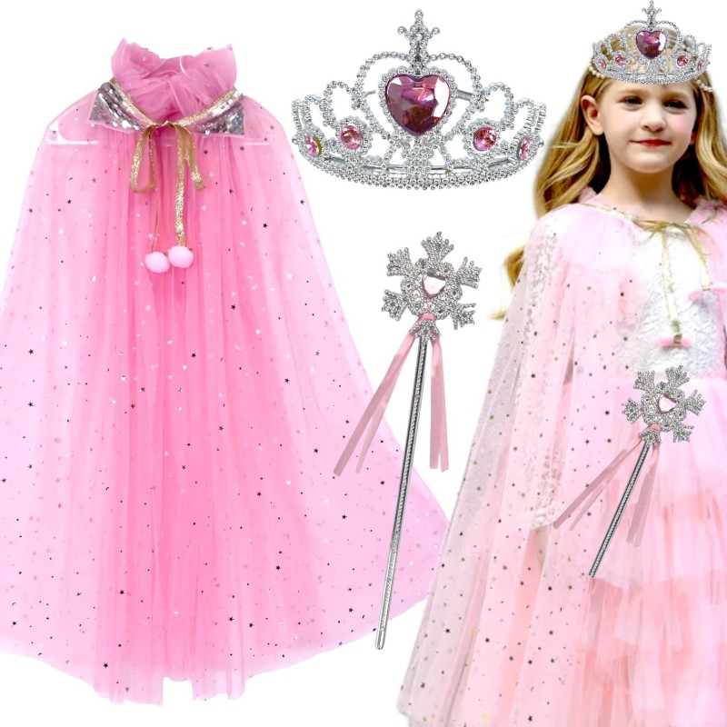 Zestaw Księżniczki Tiulowa Peleryna i Akcesoria Różowe