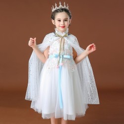 Peleryna Królowej Śniegu Tiulowa Biała z Akcesoriami